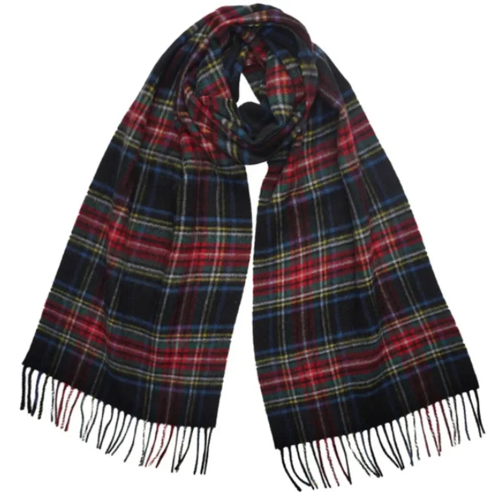 Shepherds Land Lambswool Scarf Unisex Tartan Lona Scott Scotland UK Fringe Plaid